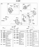 Alternator 40 Amp Diagram and Parts List for 580447-0333-E2  Briggs and Stratton Engine